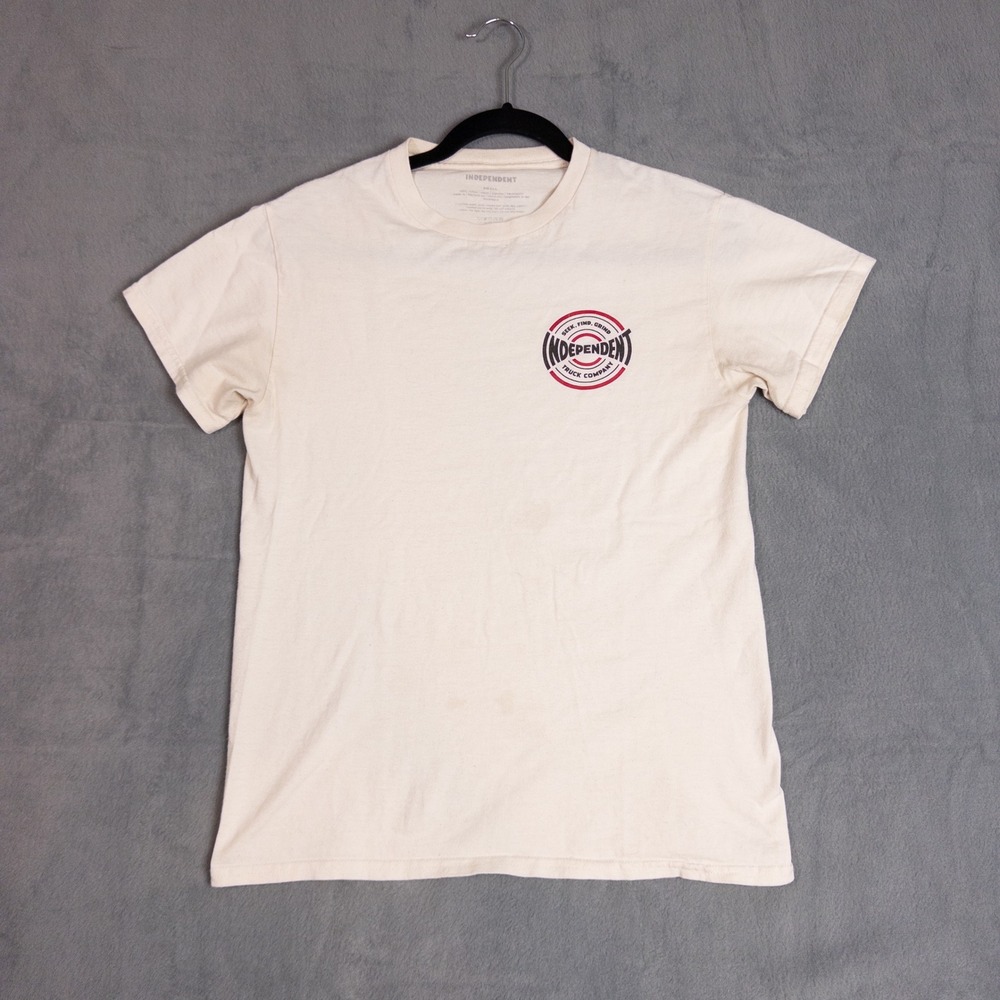Independent Truck Company T-Shirt Mens Small Cream Good Graphic Skate Tee